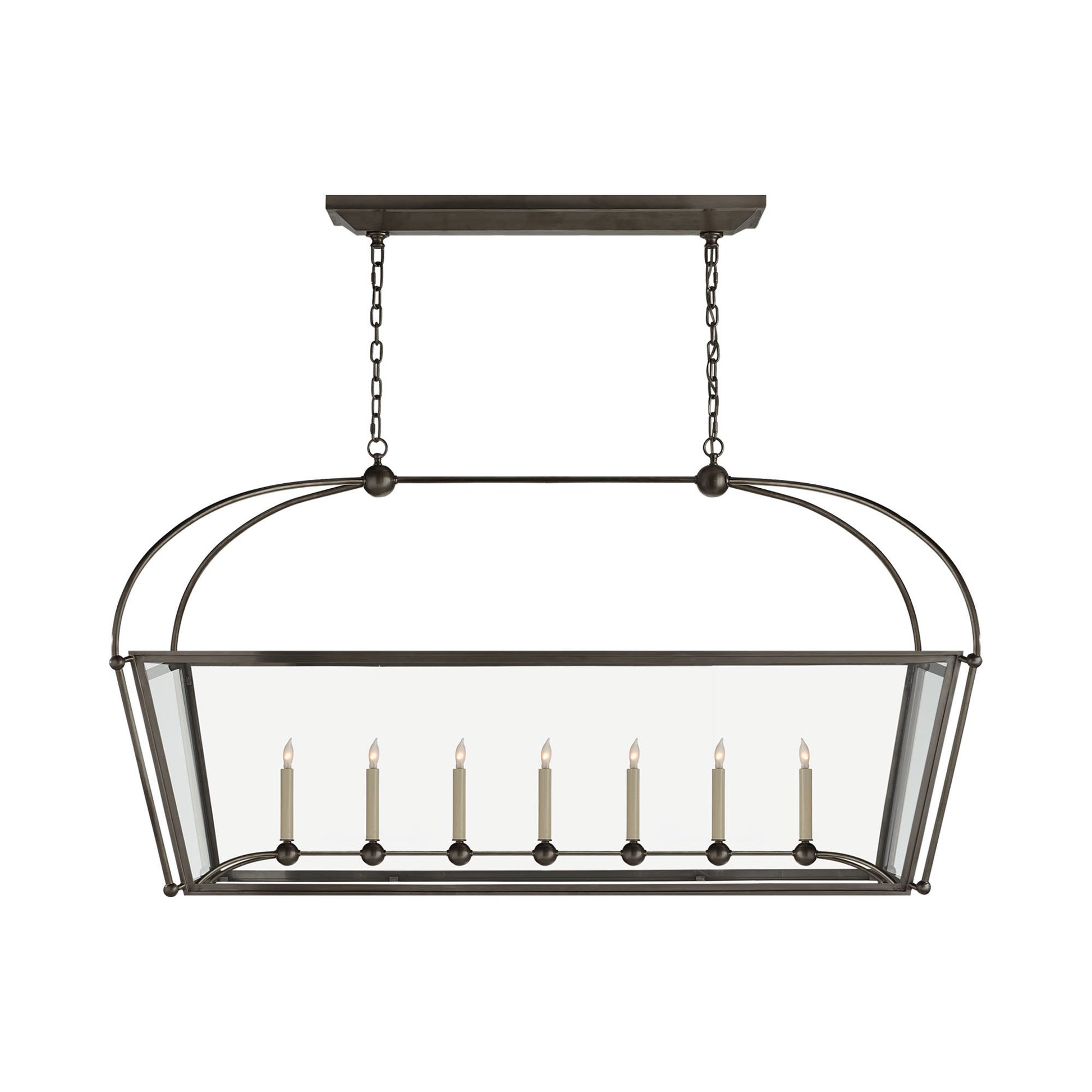 Riverside Linear Pendant Light in Bronze.