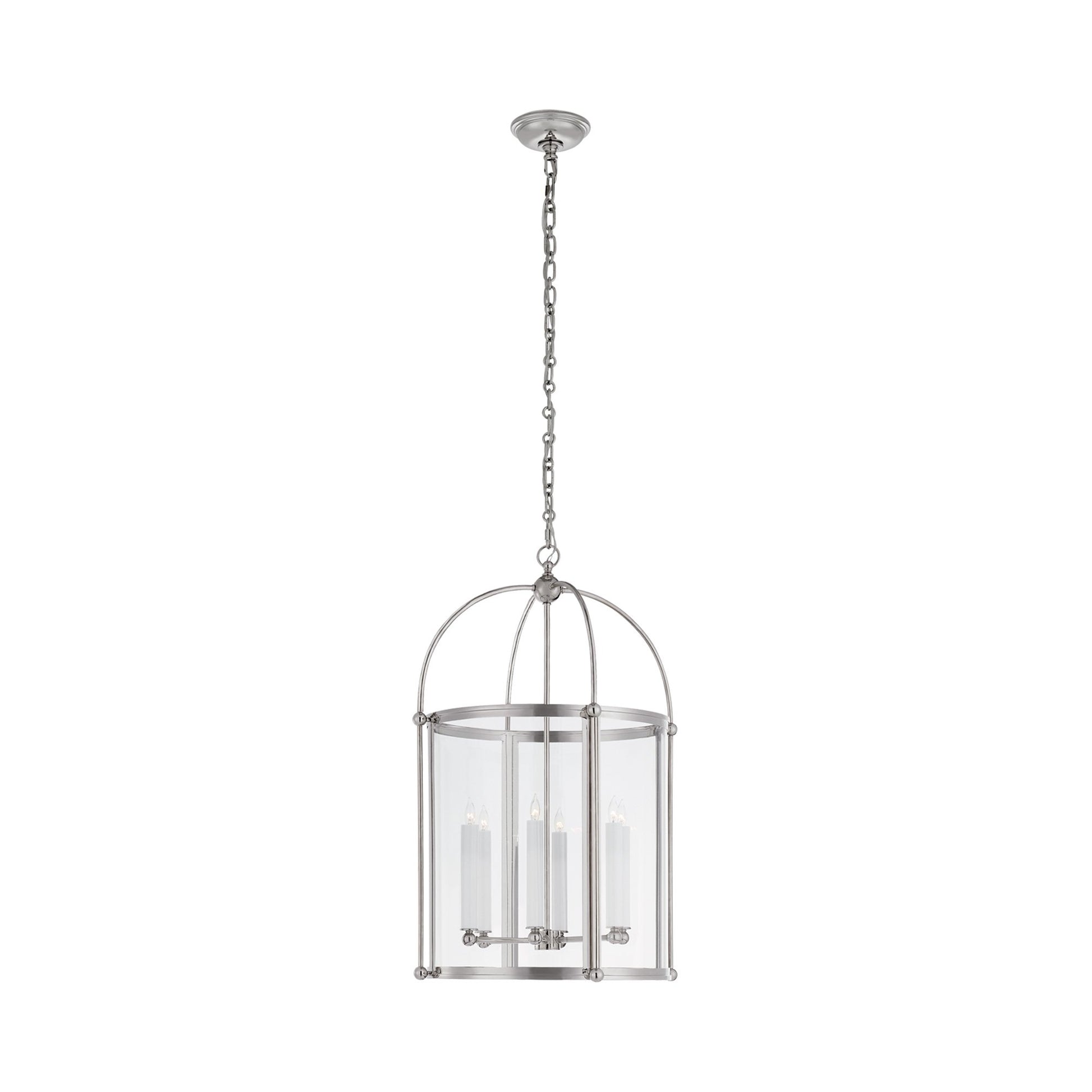 Riverside Pendant Light in Polished Nickel (Medium).