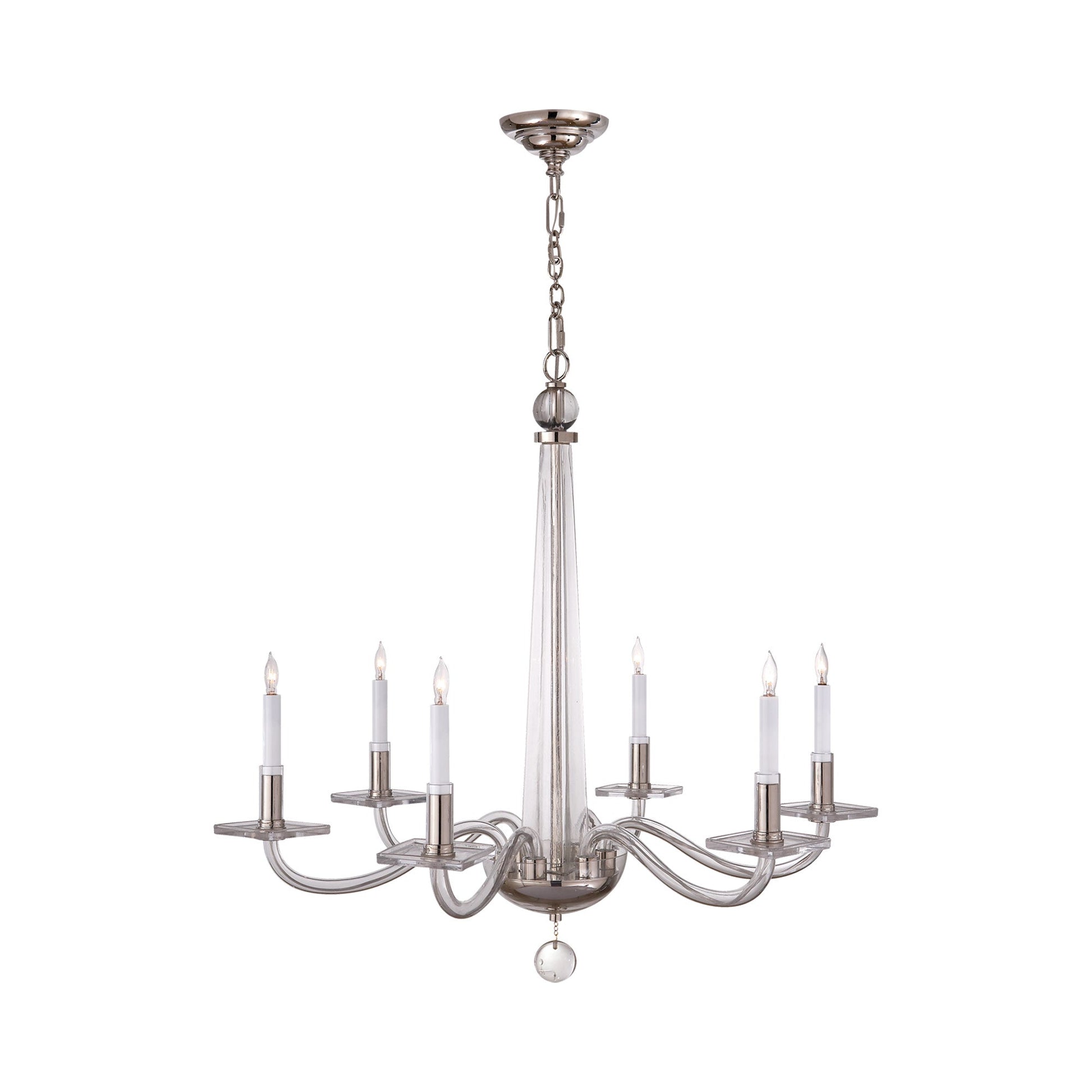 Robinson Chandelier in Polished Nickel (Medium).