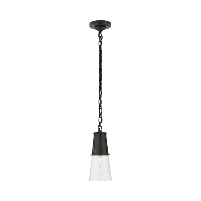 Robinson Pendant Light in Bronze/Seeded Glass (Small).