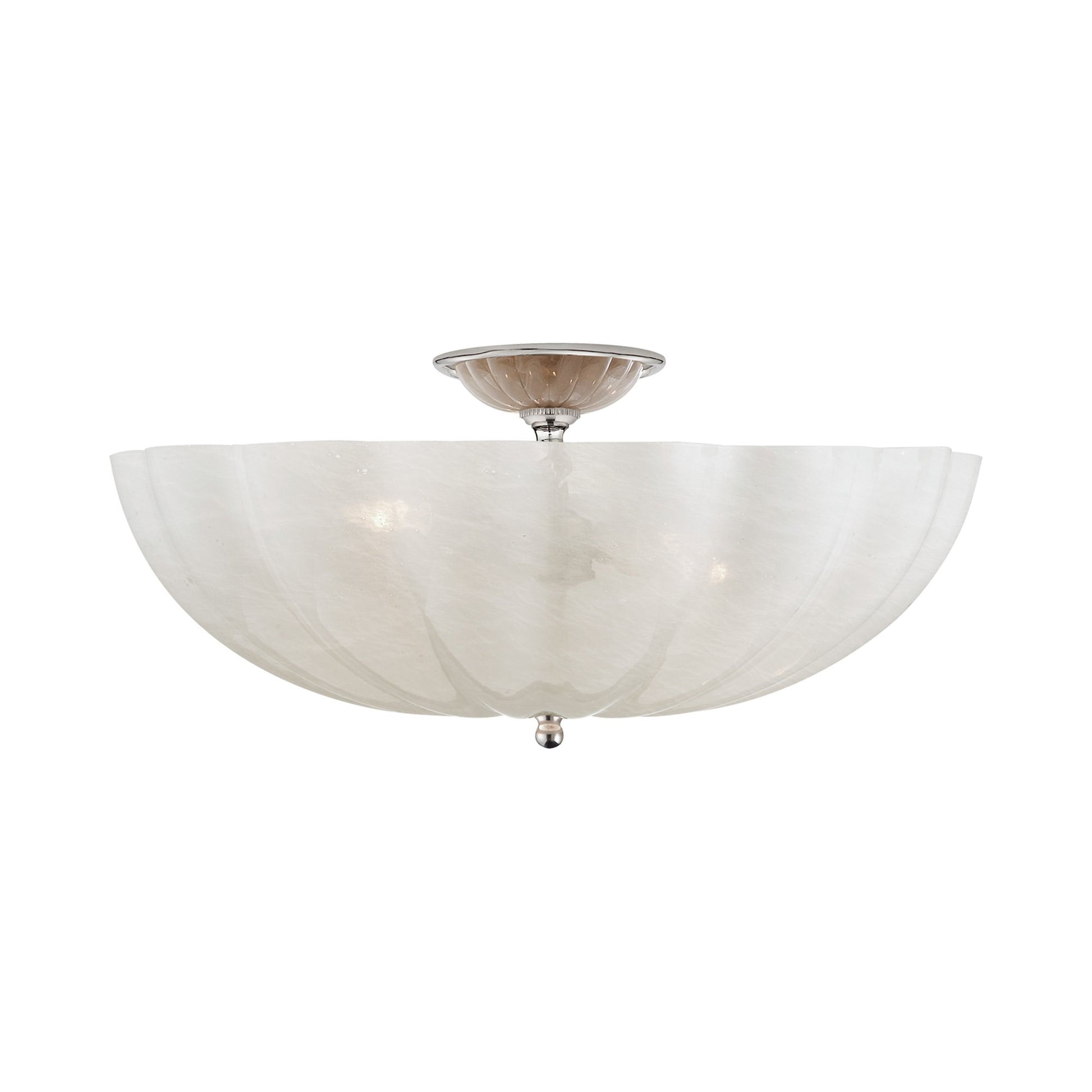 Rosehill Semi Flush Mount Ceiling Light in Polished Nickel (Large).