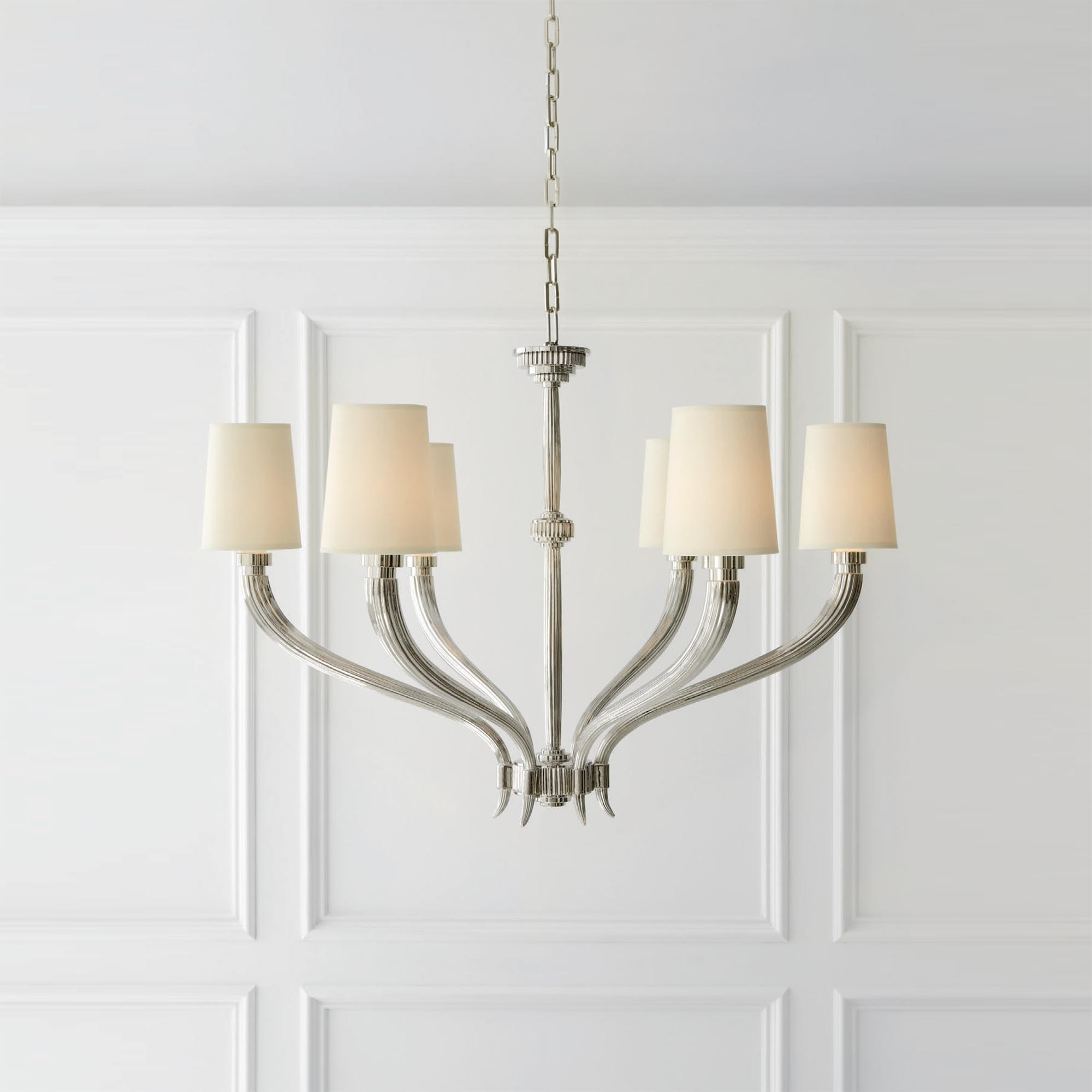 Chandelier, E.F. Chapman Ruhlmann, Brass, Visual Comfort Lighting –  Stephanie Cohen Home