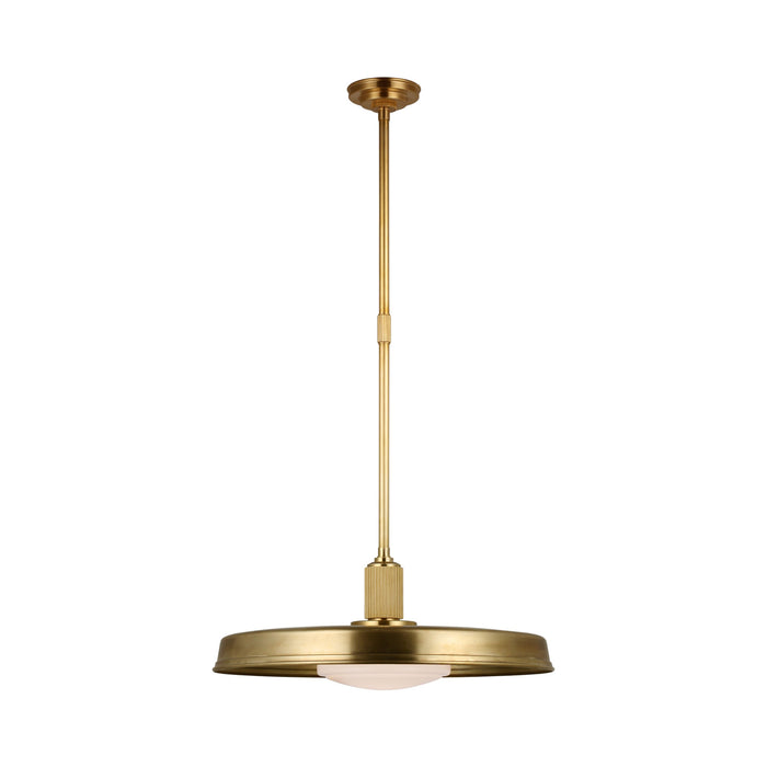 Ruhlmann LED Pendant Light in Antique-Burnished Brass (Large).