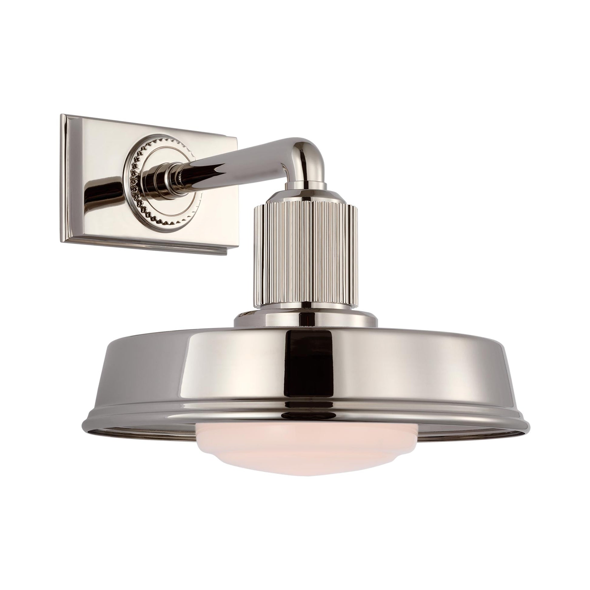 Ruhlmann Small LED Wall Light in Polished Nickel.
