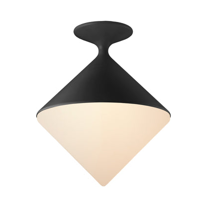 Sarnen LED Flush Mount Ceiling Light in Matte Black.