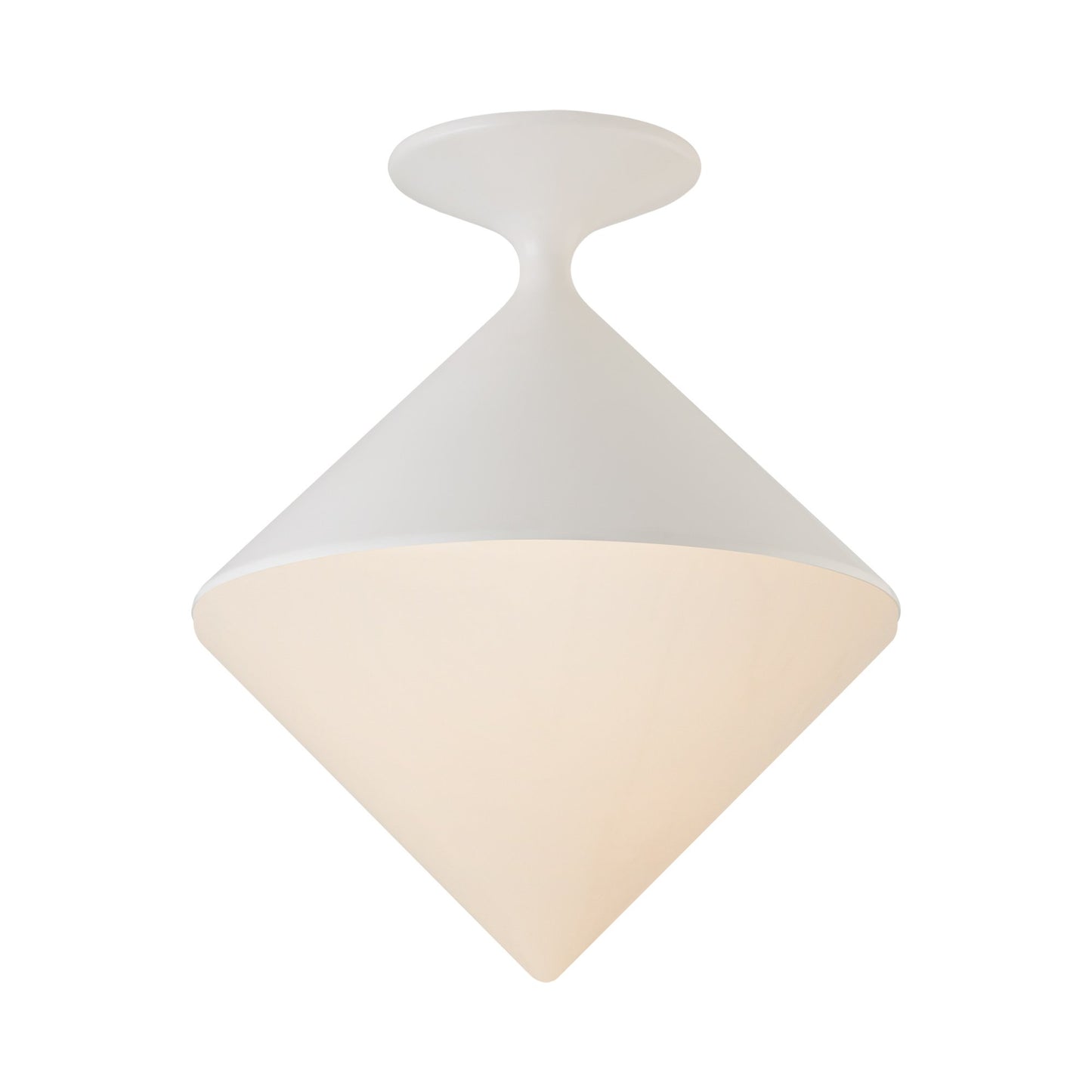 Sarnen LED Flush Mount Ceiling Light in Matte White.