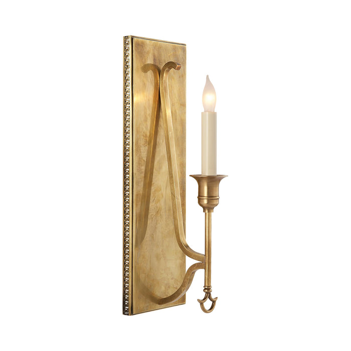Savannah Wall Light in Hand-Rubbed Antique Brass.