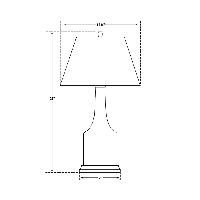 Sawyer Table Lamp - line drawing.