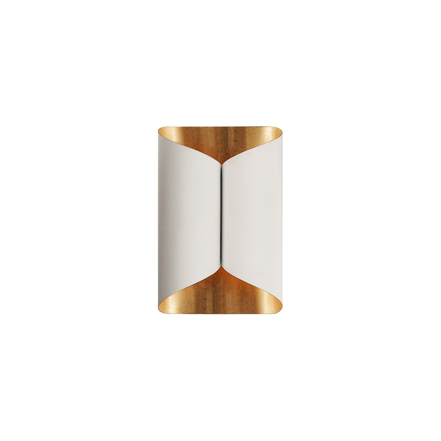 Selfoss Wall Light in Plaster White/Gild (Small).