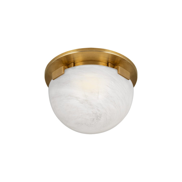 Serein Flush Mount Ceiling Light in Hand-Rubbed Antique Brass (Small).