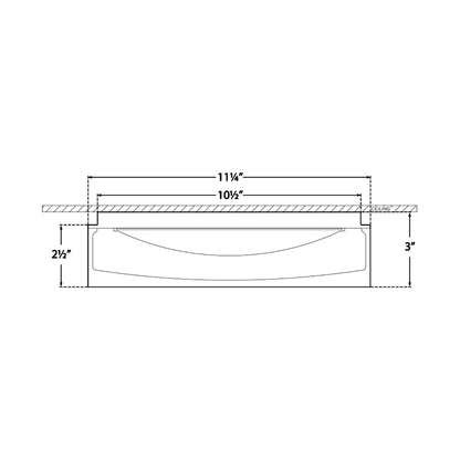 Shaw LED Flush Mount Ceiling Light - line drawing.