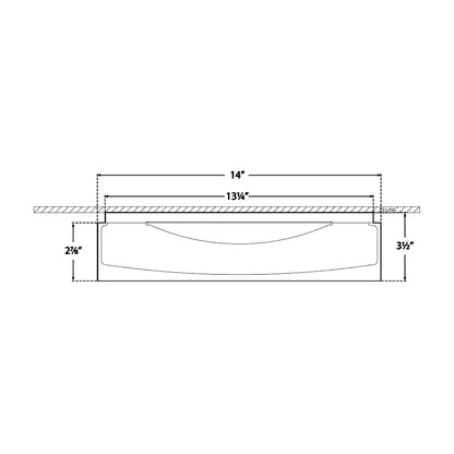 Shaw LED Flush Mount Ceiling Light - line drawing.