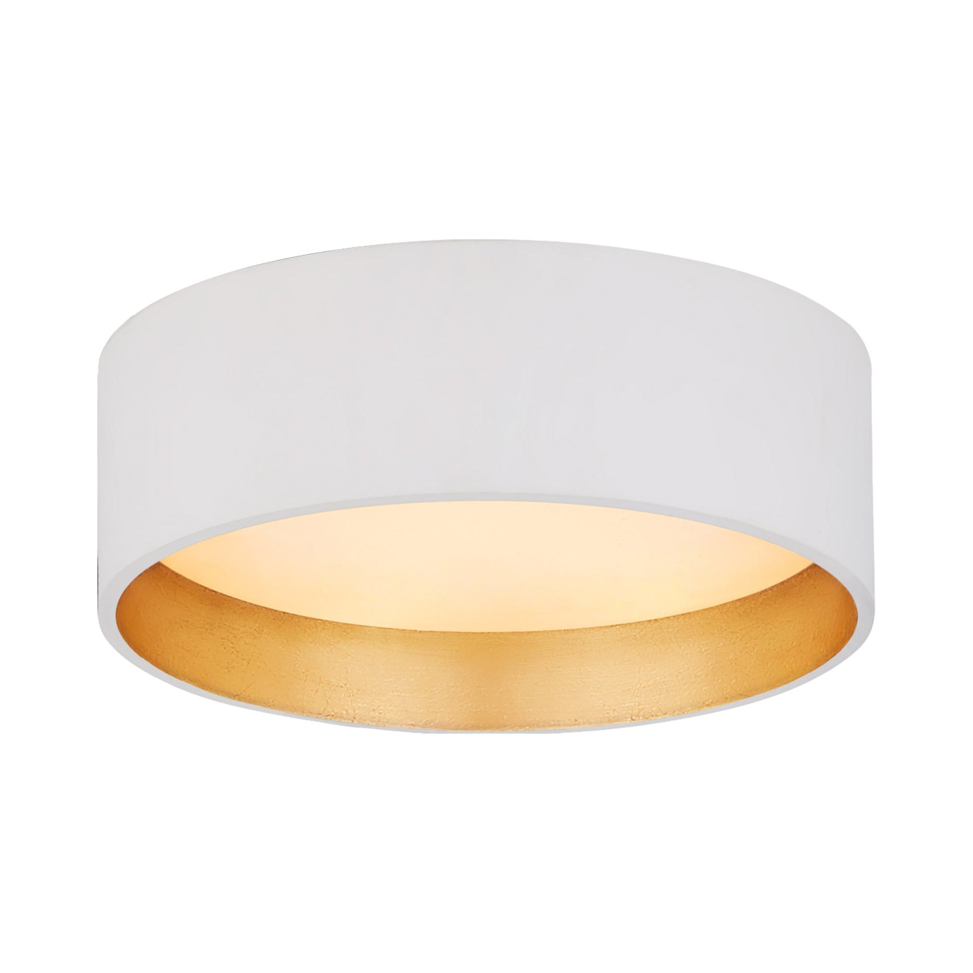 Shaw Solitaire LED Flush Mount Ceiling Light in Matte White.
