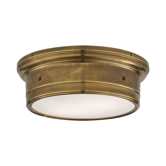 Siena Flush Mount Ceiling Light in Hand-Rubbed Antique Brass (Large).