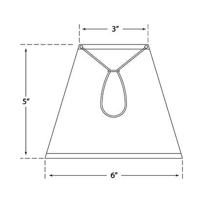 Candle Clip Shade - line drawing.