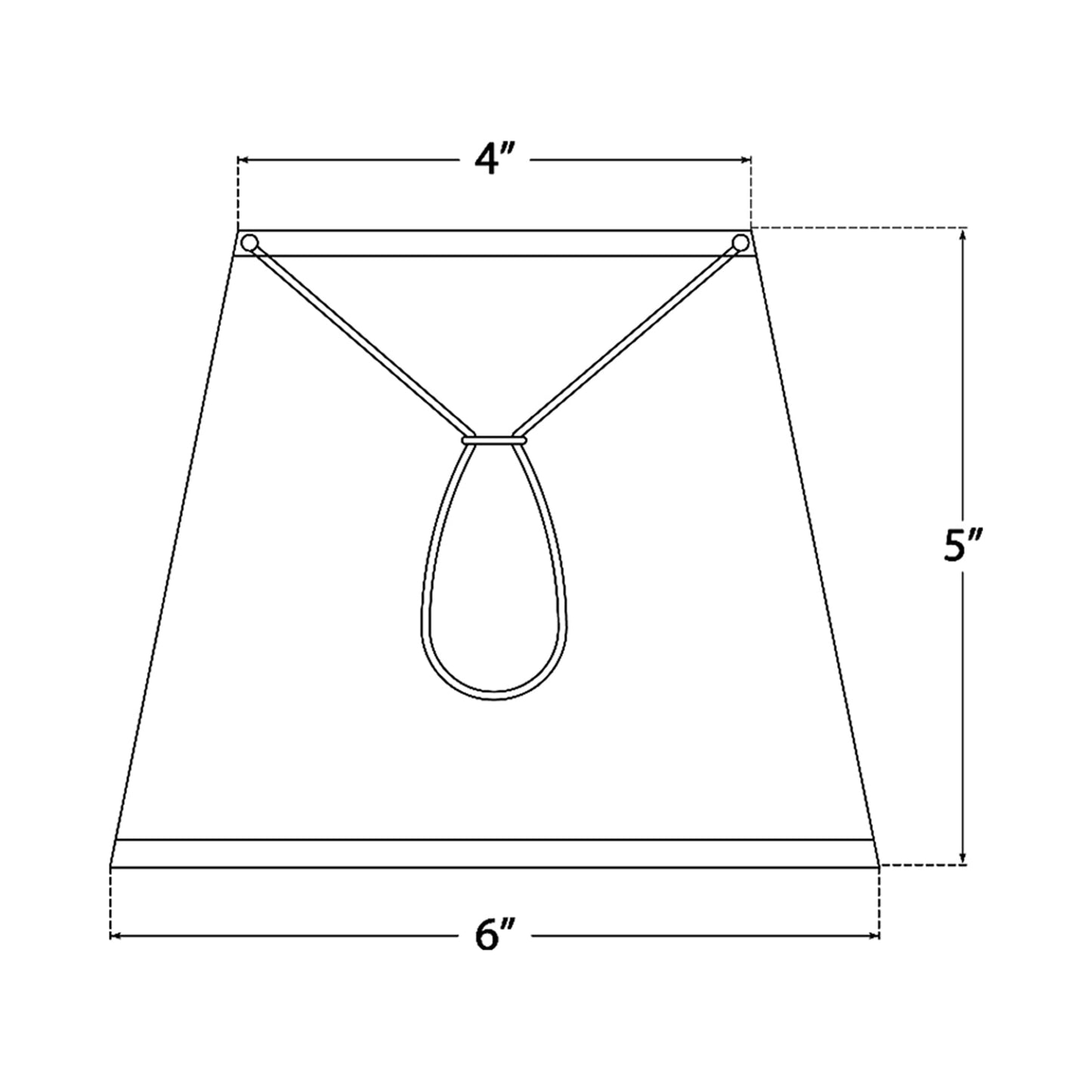 Candle Clip Shade - line drawing.