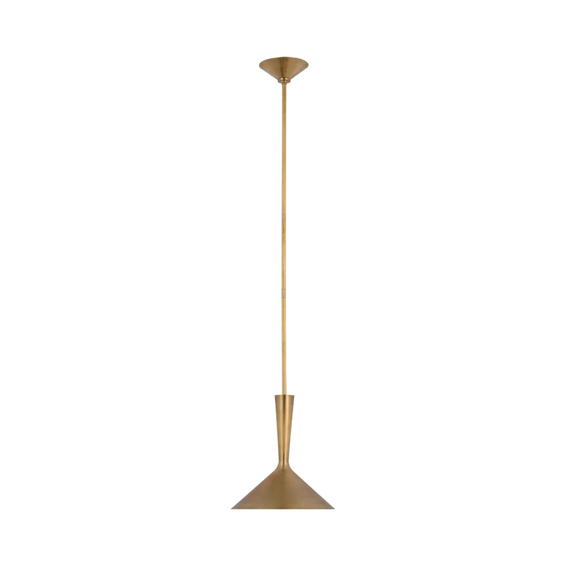 Rosetta Pendant Light in Hand-Rubbed Antique Brass (Medium).