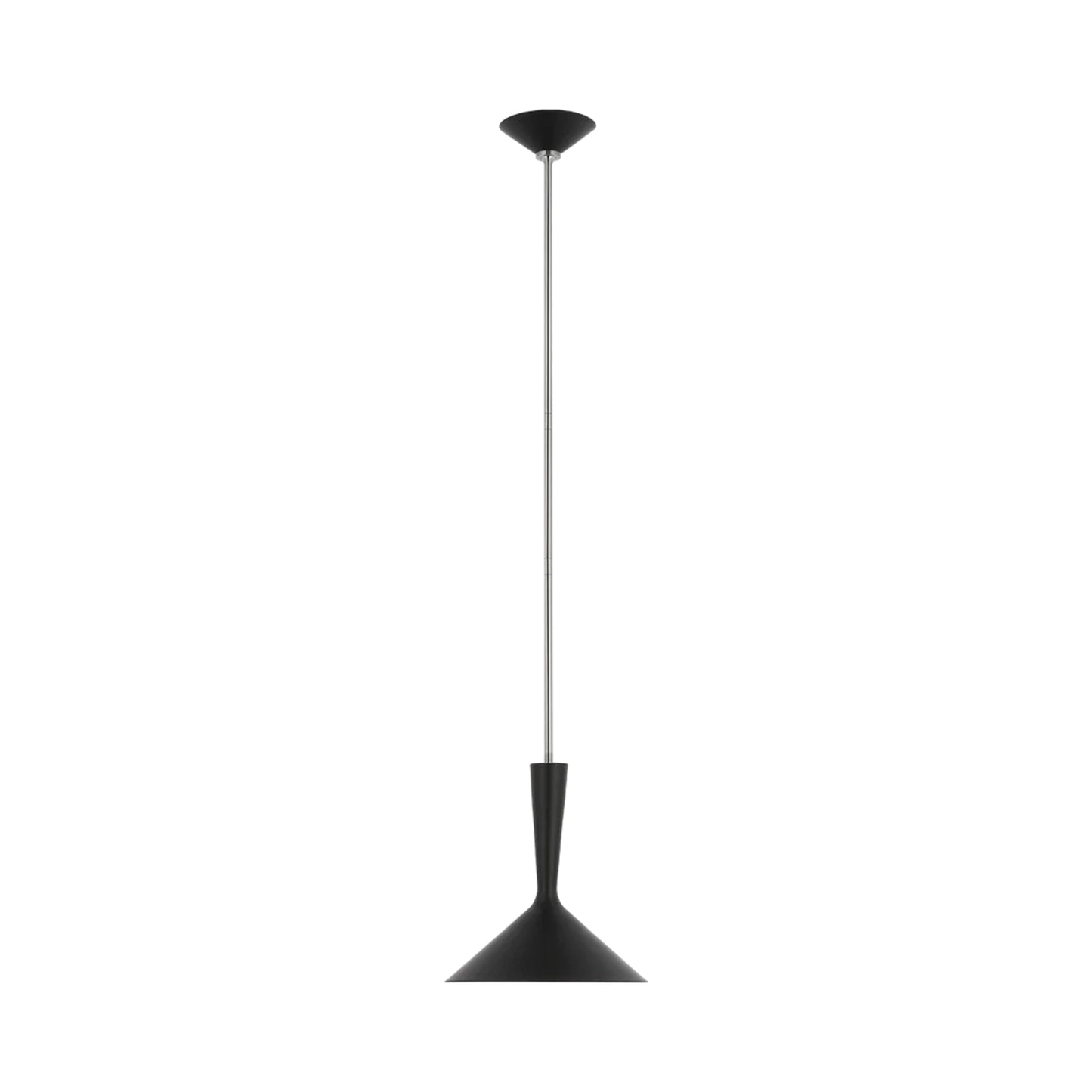 Rosetta Pendant Light in Matte Black And Polished Nickel (Medium).