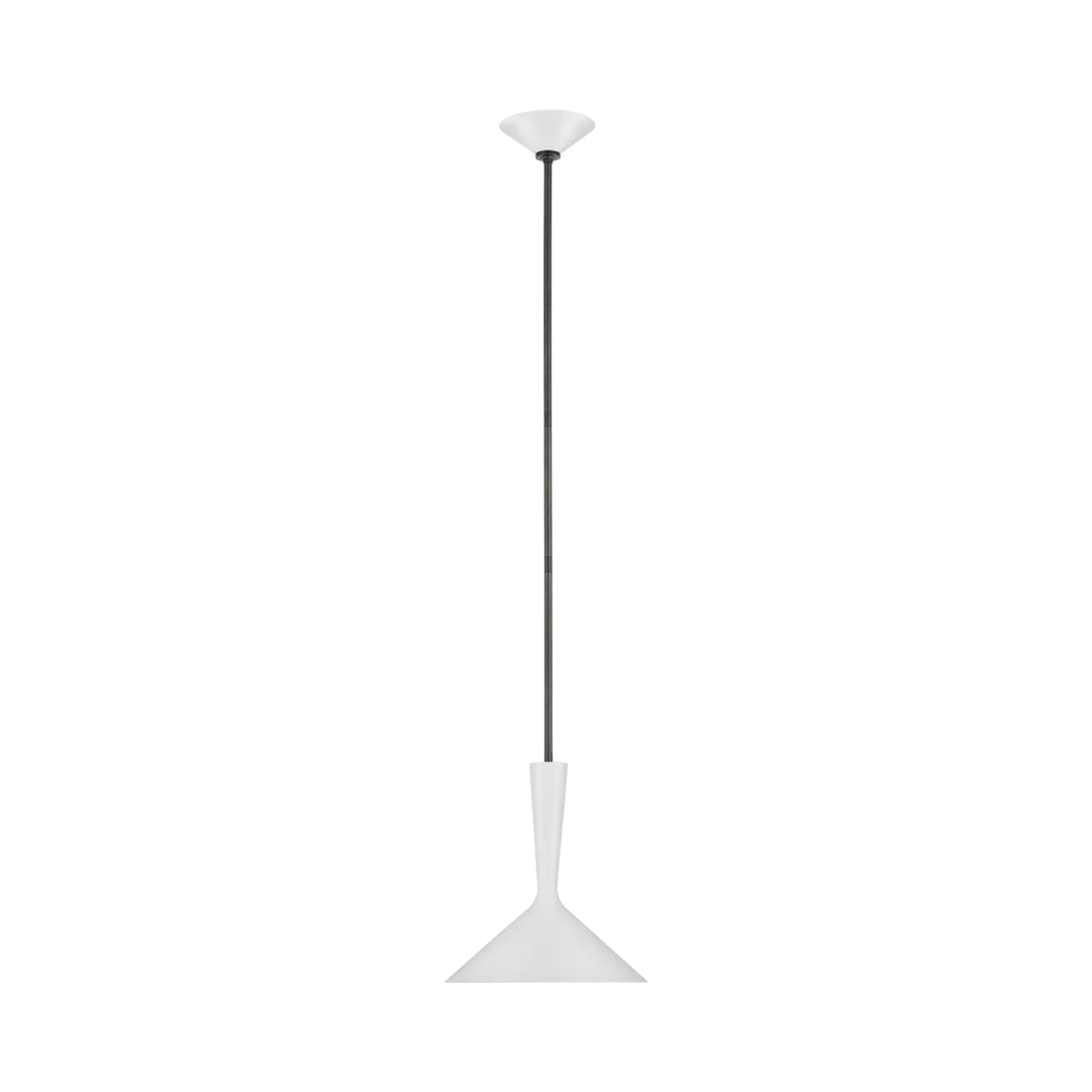 Rosetta Pendant Light in Matte White And Bronze (Medium).