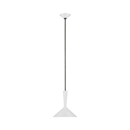 Rosetta Pendant Light in Matte White And Bronze (Medium).