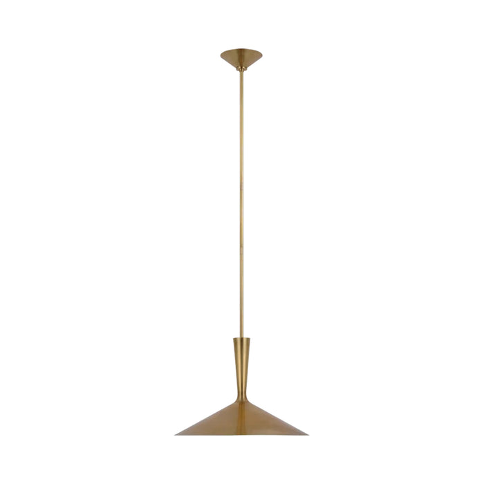 Rosetta Pendant Light in Hand-Rubbed Antique Brass (Large).