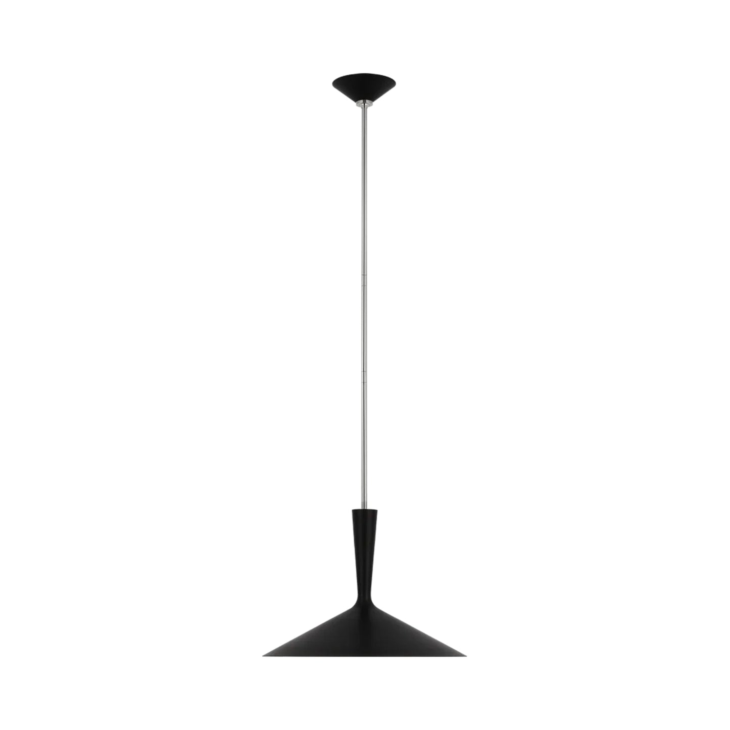 Rosetta Pendant Light in Matte Black And Polished Nickel (Large).