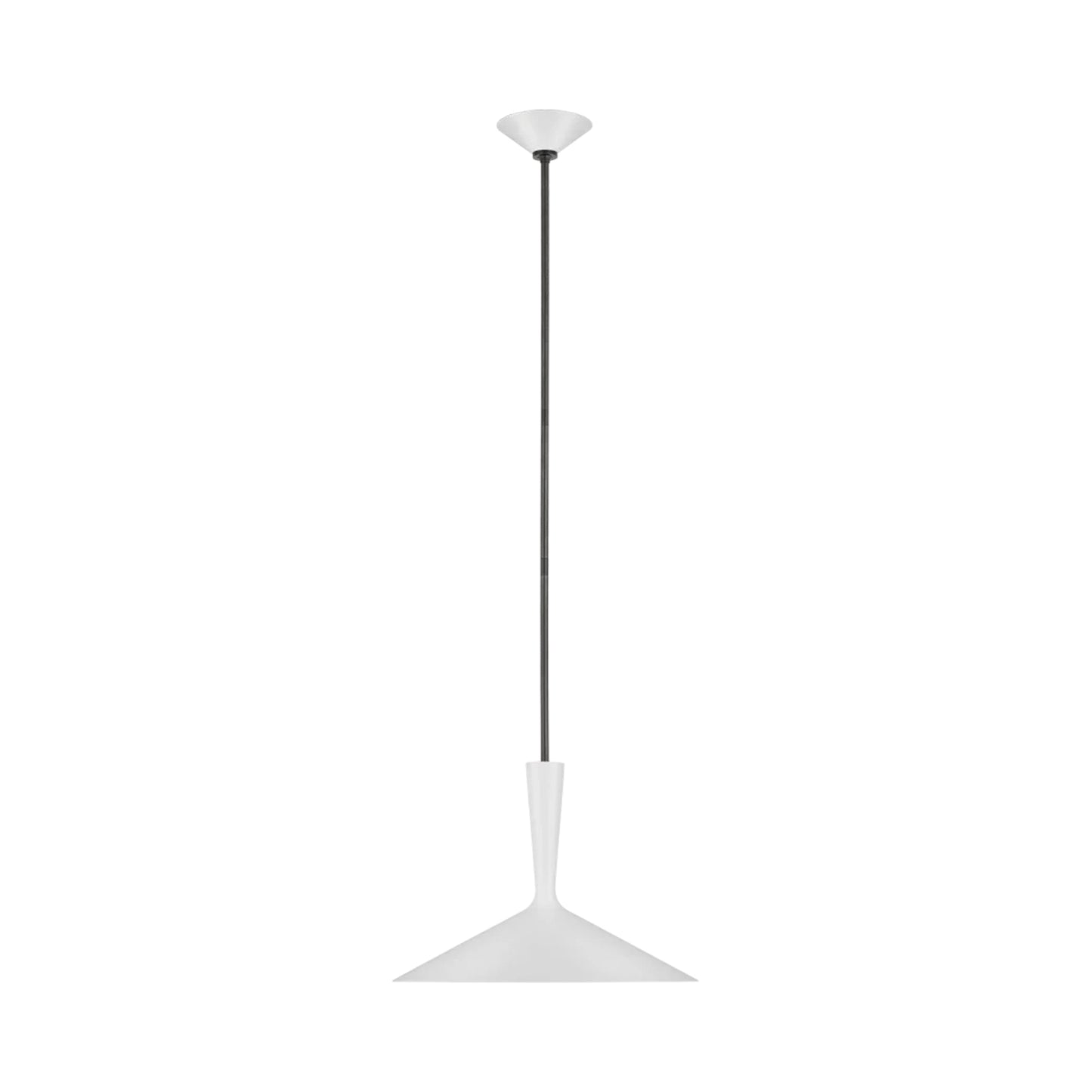 Rosetta Pendant Light in Matte White And Bronze (Large).