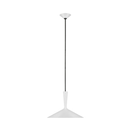 Rosetta Pendant Light in Matte White And Bronze (Large).