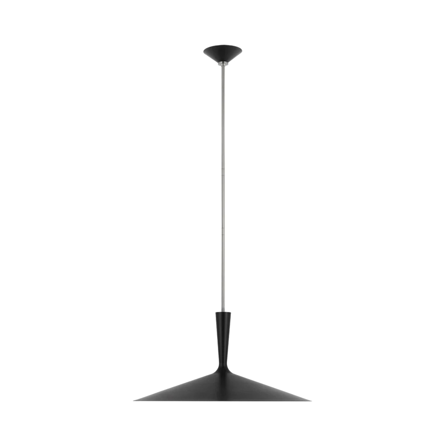 Rosetta Pendant Light in Matte Black And Polished Nickel (X-Large).