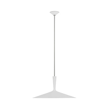 Rosetta Pendant Light in Matte White And Polished Nickel (X-Large).