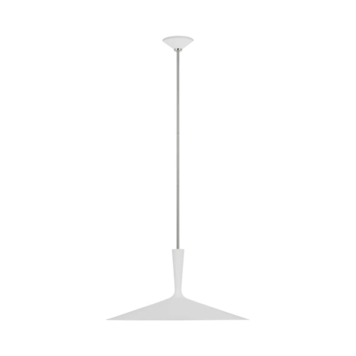 Rosetta Pendant Light in Matte White And Polished Nickel (X-Large).