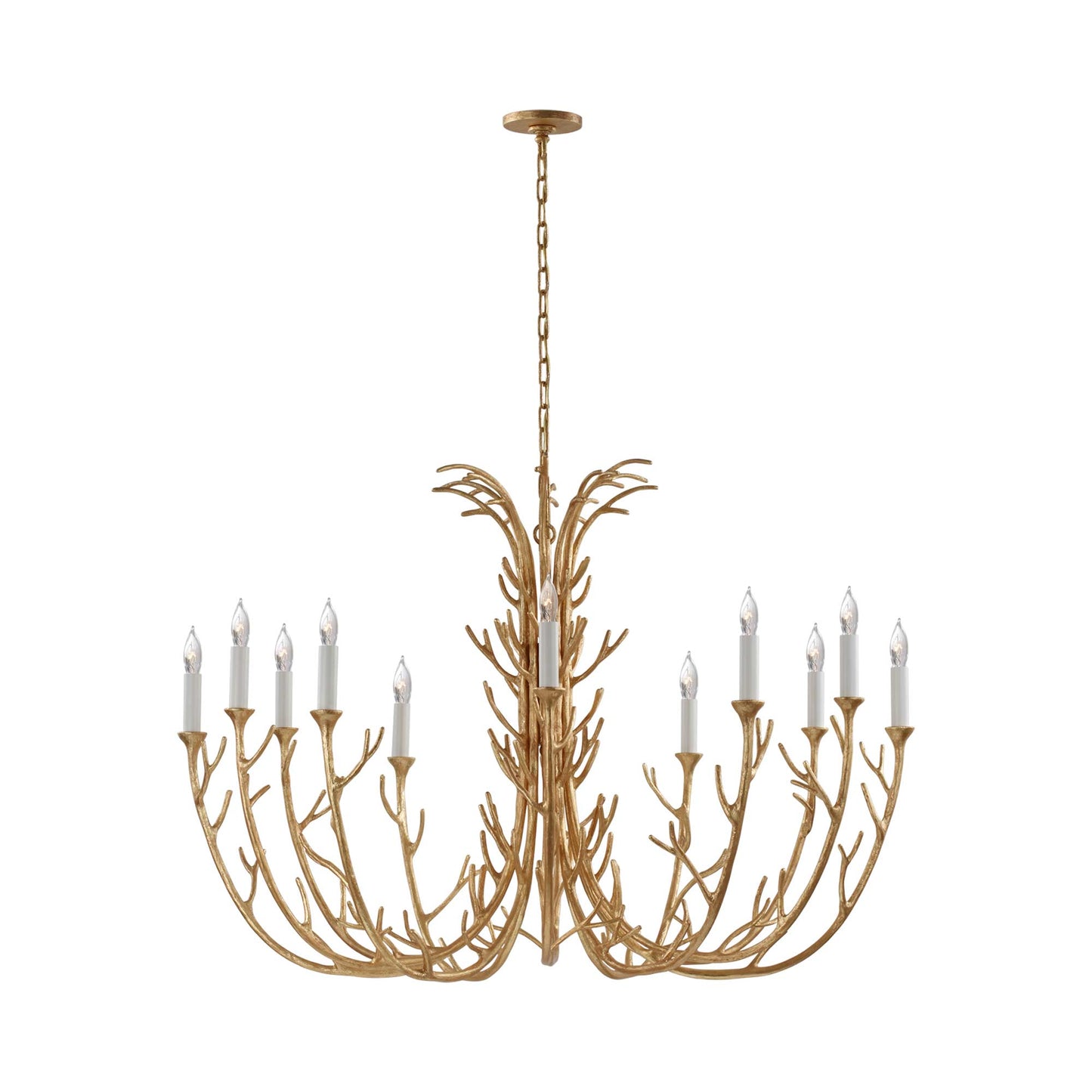 Silva Chandelier in Antique Gold Leaf.