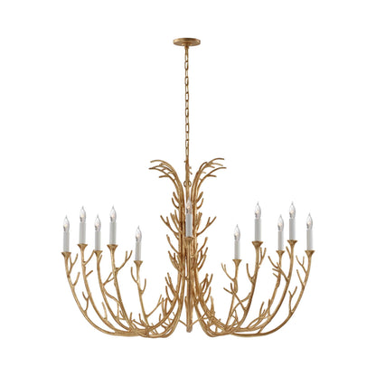 Silva Chandelier in Antique Gold Leaf.