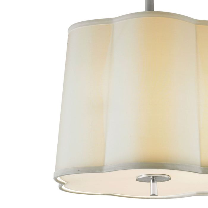 Simple Scallop Semi Flush Ceiling Light in Detail.