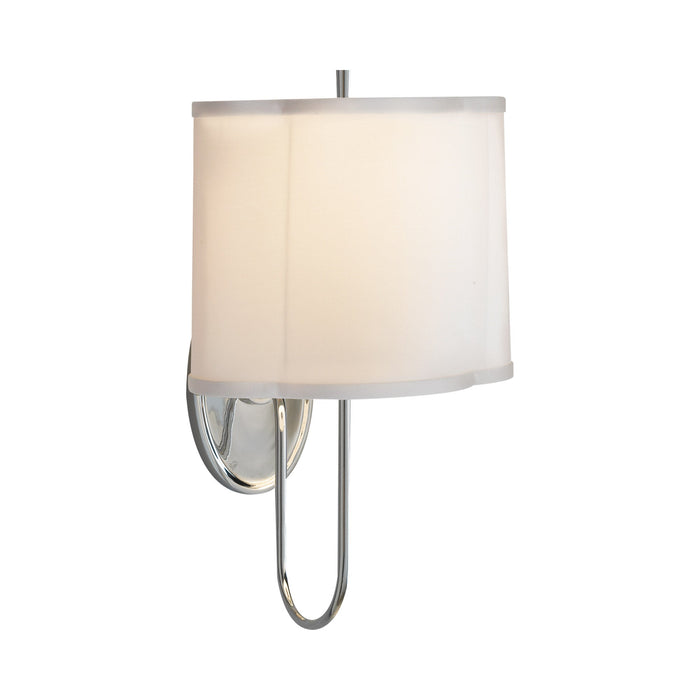 Simple Scallop Wall Light in Soft Silver.