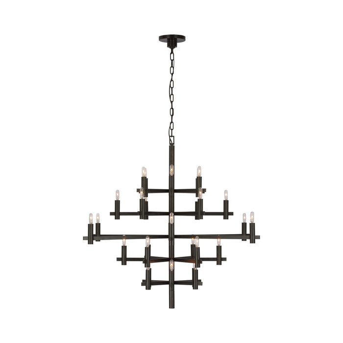 Sonnet LED Chandelier in Bronze/Without Shade (Large).