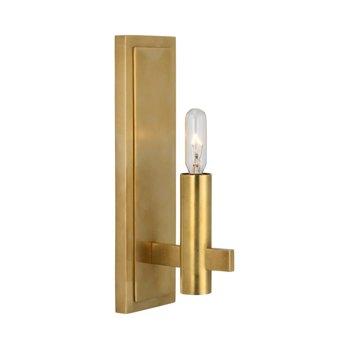 Sonnet LED Wall Light in Antique-Burnished Brass/Without Shade.