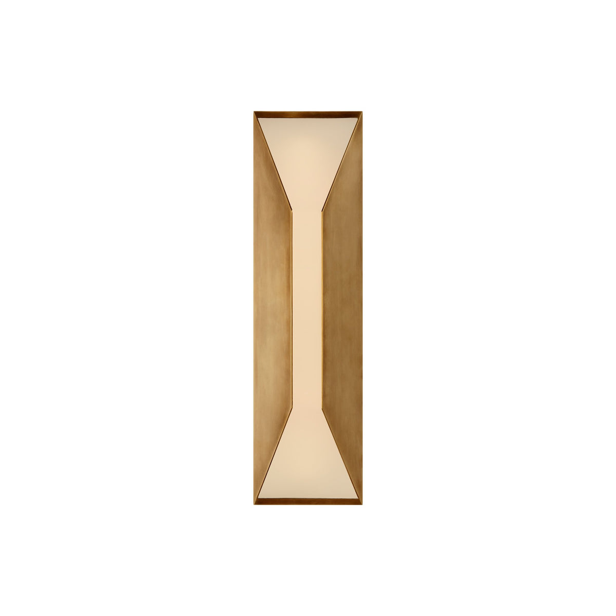 Stetto Outdoor LED Wall Light in Antique-Burnished Brass (16-Inch).