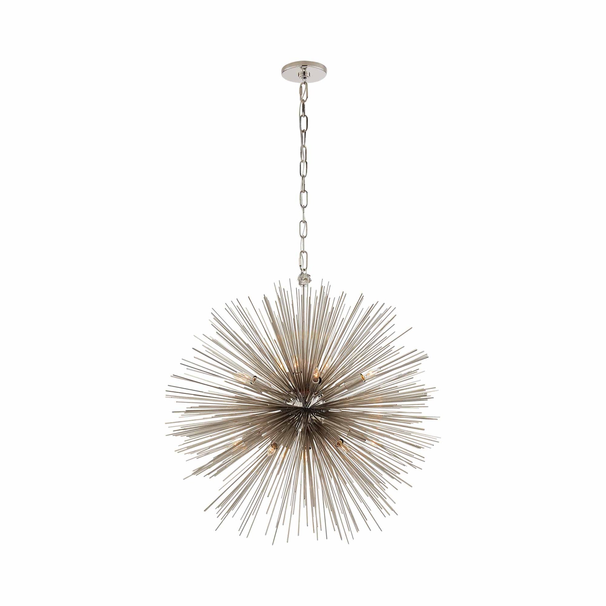 Strada Chandelier in Round/Polished Nickel (Medium).