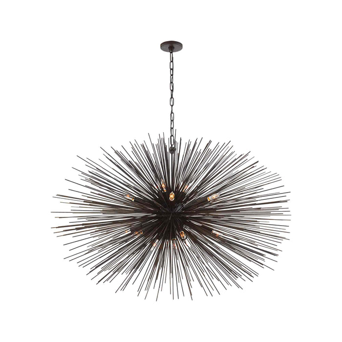 Strada Chandelier in Oval/Aged Iron (Large).