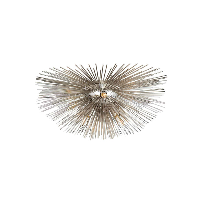 Strada Flush Mount Ceiling Light in Polished Nickel (Small).