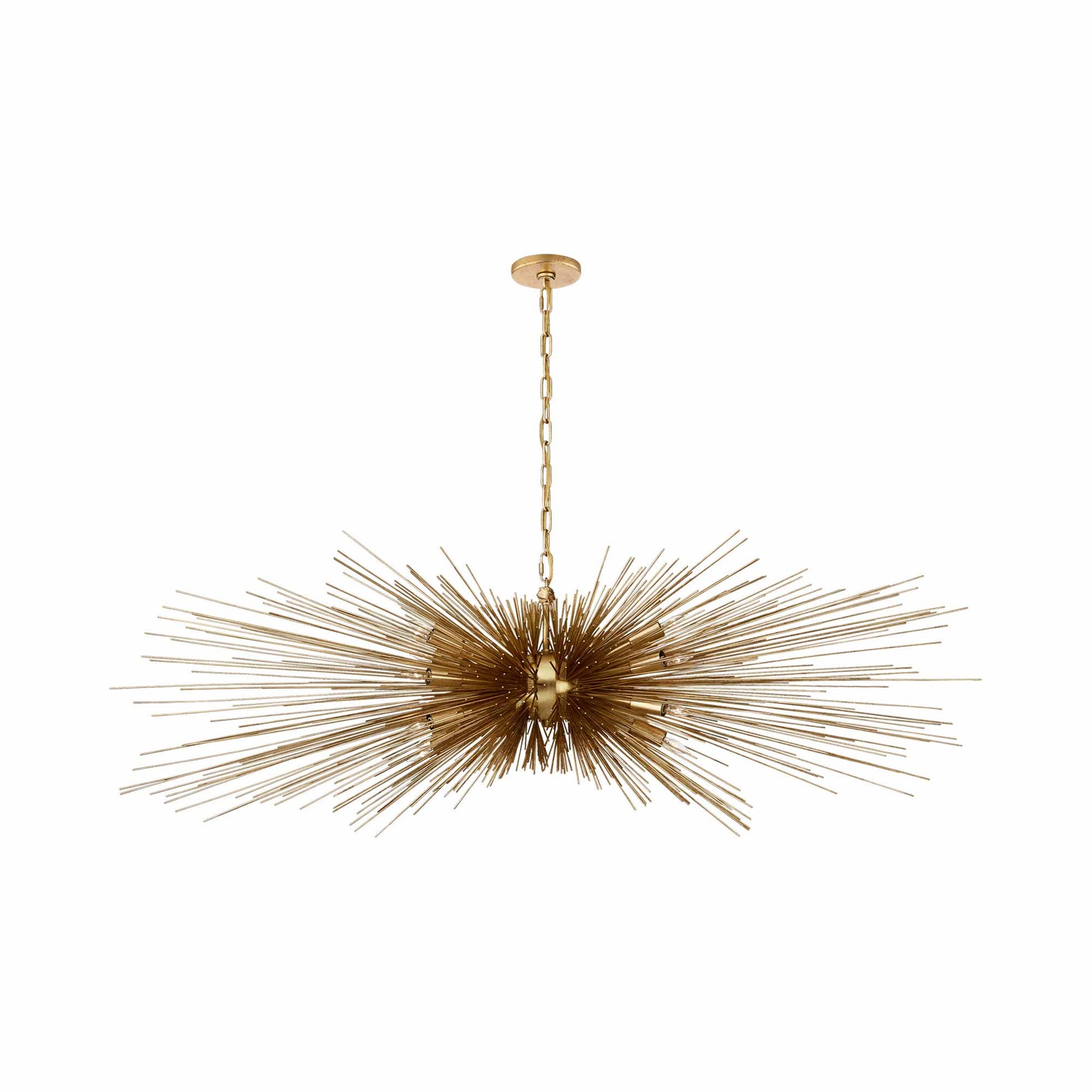 Strata Linear Chandelier in Gild.