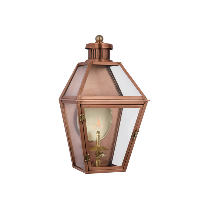 Stratford 3/4 Outdoor Gas Wall Light in Soft Copper (Small).
