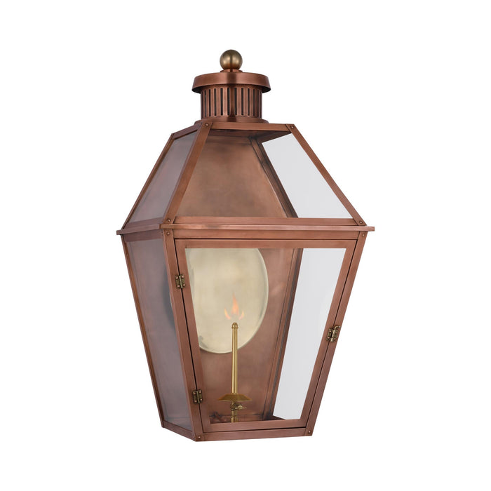 Stratford 3/4 Outdoor Gas Wall Light in Soft Copper (Large).