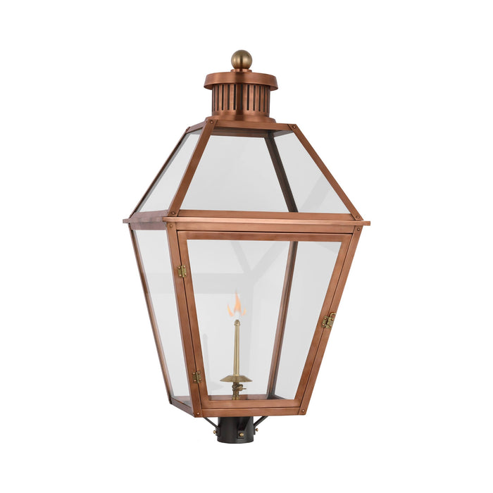 Stratford Outdoor Gas Post Light in Soft Copper.