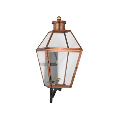 Stratford Outdoor Gas Wall Light in Soft Copper (Medium).