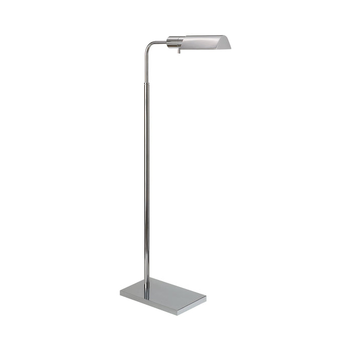 Studio Adjustable Floor Lamp in Polished Nickel.