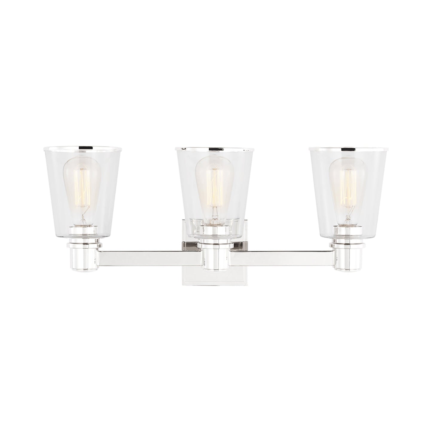 Alessa Vanity Wall Light in Polished Nickel (3-Light).