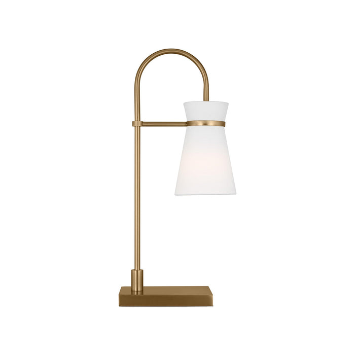 Binx Task Lamp in Satin Brass.