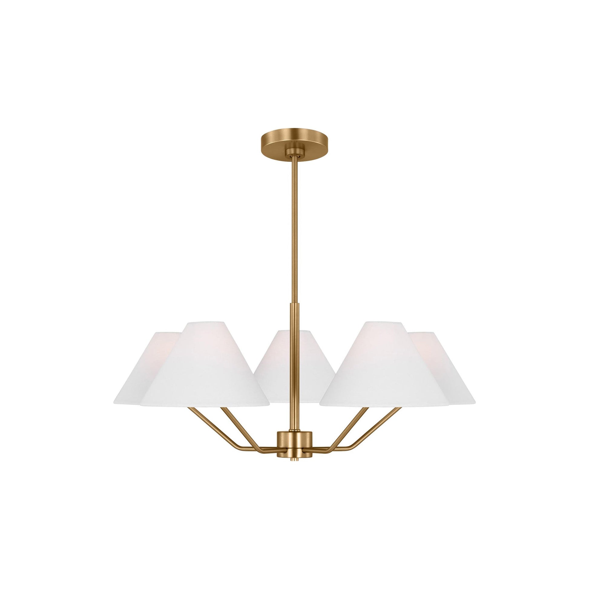 Burke Chandelier in Satin Brass (5-Light).